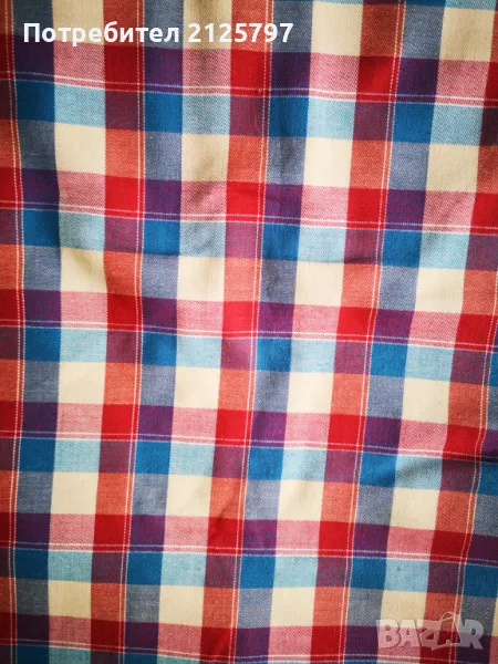 Ш/ 152м  Д/ 240см Парче памучен стар плат, соц епоха, снимка 1