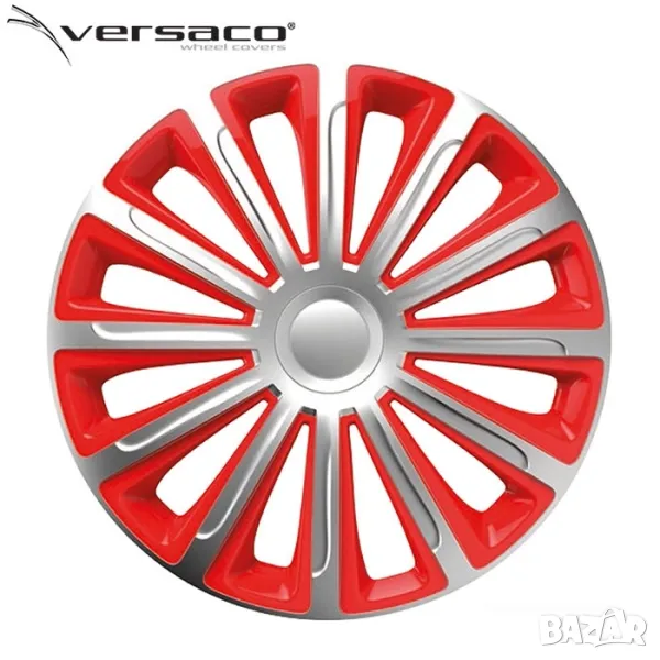 Тасове за джанти Versaco Trend Silver / Red, снимка 1
