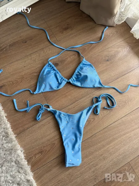 Син дамски бански , снимка 1