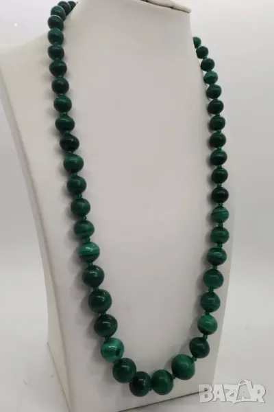 Малахит огърлица със скъпоценен камък малахит, снимка 1