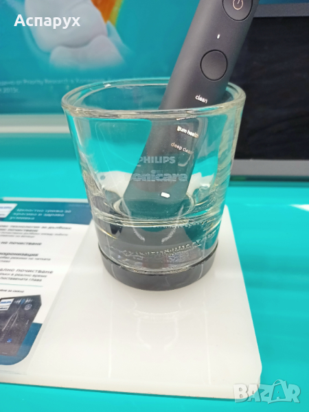 Стъклена чаша за зареждане за четка за зъби Филипс Даймънд Клийн без основа , снимка 1