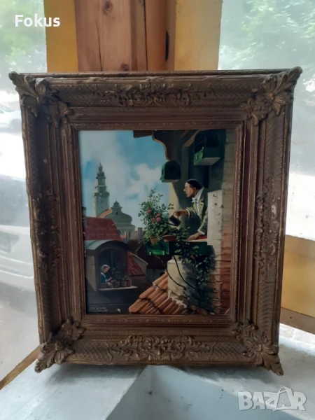 Рисувана с масло репродукция на картина на Carl SPITZWEG, снимка 1