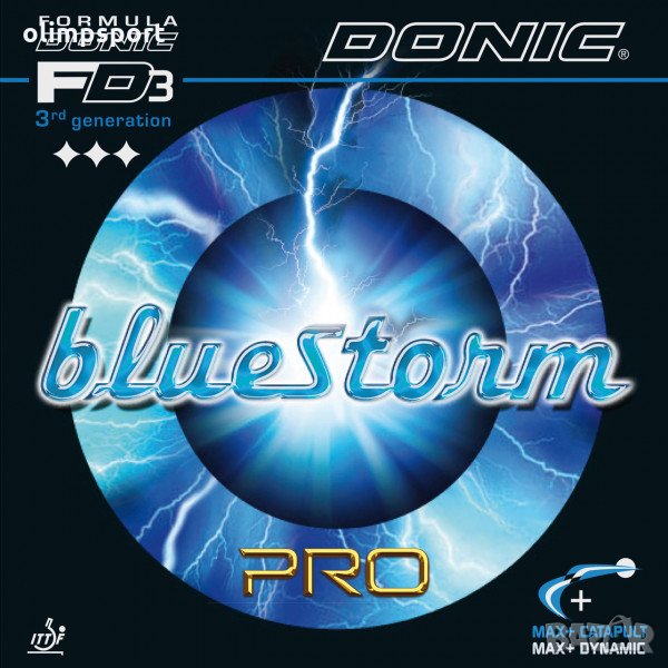 гума за тенис на маса Donic BlueStorm Pro нова черна ,червена мах дебелина скорост 11+ контрол 5+ въ, снимка 1