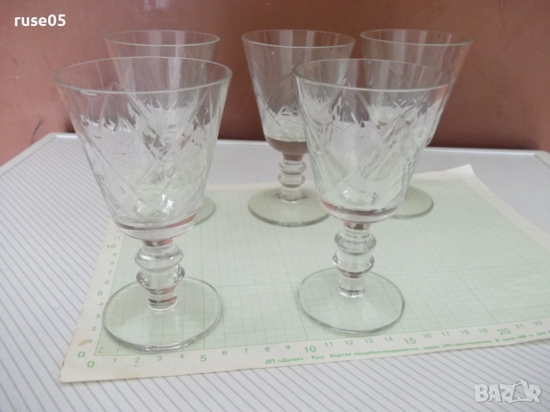 Лот от 5 бр. кристални чаши, снимка 1
