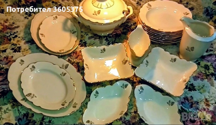 Сервиз за хранене,стар шведски порцелан , снимка 1
