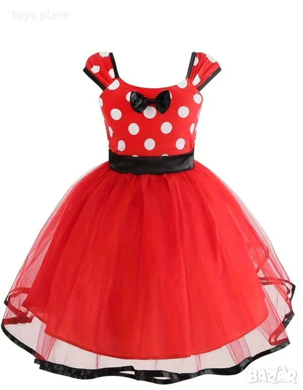 4/5г. Нова красива празнична рокля Мини Маус Minnie mouse + подарък диадема, снимка 1