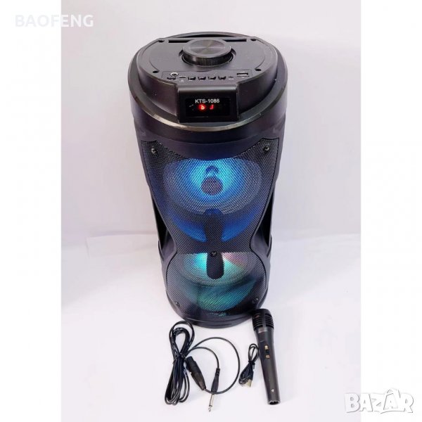 @ Нова Караоке тонколона 2х6,5”, с FM тунер, дистанционно, BLUETOOTH, модел KTS 1086, снимка 1