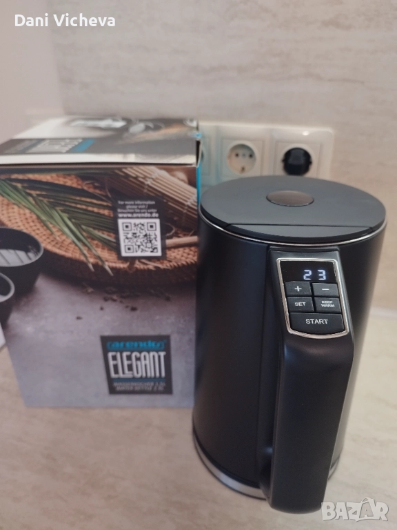 Кана за вода Arendo Elegant - Stainless steel kettle 1,5 литра, снимка 1