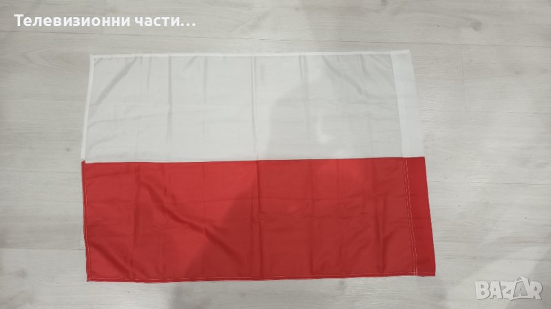 Знаме на Полша Poland Polska ново, става за окачване и за развяване, размер 88 на 60, снимка 1