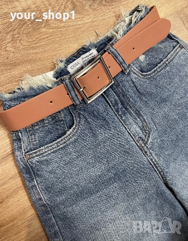 Дамски дънки + колан широк крачол wide leg , снимка 3 - Дънки - 51866715