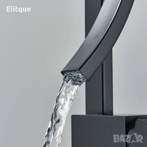Смесител за мивка  модел водопад, матов, черен, снимка 3 - Други стоки за дома - 52854031