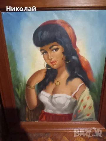 Красива стара картина на платно!, снимка 1