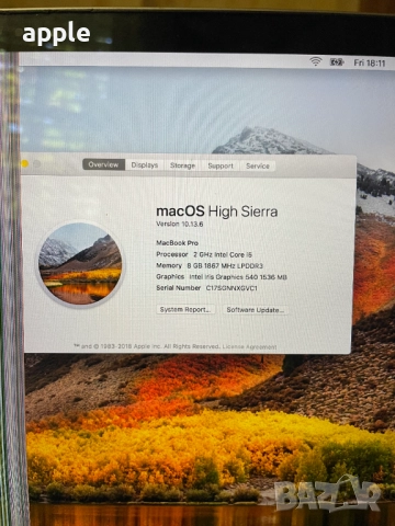 13" Core i5 MacBook Pro A1708 /Mid-2016/-i5/8GB RAM/256GB SSD-На части и, снимка 7 - Лаптопи за дома - 51731903