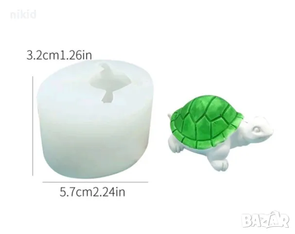 3d реалистична Костенурка силиконов молд форма калъп гипс шоколад смолаондан смола декор , снимка 5 - Форми - 43036572