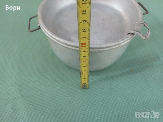 Стара алуминиев купа/канче БДС, снимка 6 - Аксесоари за кухня - 35760055