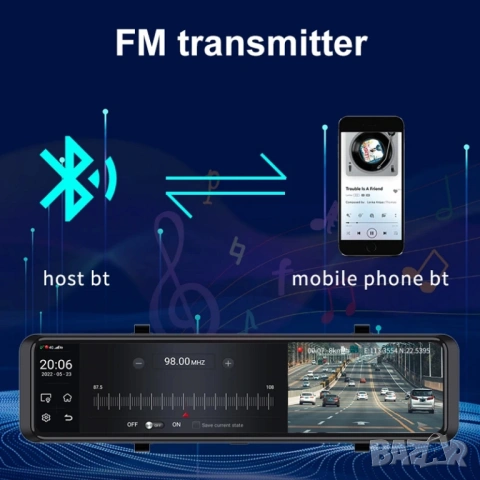 12-инчово смарт огледало с Android 14.0, 4G/LTE и WiFi свързаност, снимка 10 - Аксесоари и консумативи - 52430326