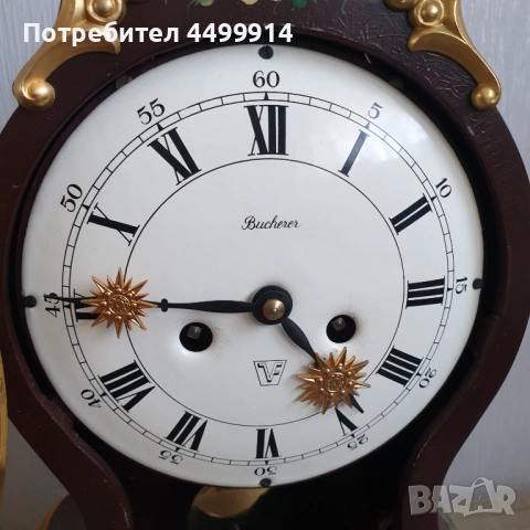 ВИНТИДЖ КАМИНЕН ЧАСОВНИК BUCHERER, снимка 4 - Антикварни и старинни предмети - 51732211