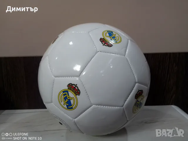 Кожена футболна топка с лого на Реал Мадрид !!!, снимка 2 - Футбол - 56295913