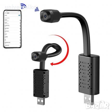 Скрита Wi-Fi камера с USB накрайник, видеонаблюдение, шпионска камера