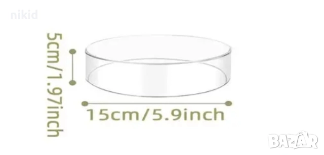 Кръгла прозрачна Акрилна основа етаж блат кутия цилиндър за торта декор пълнеж с цветя осветление, снимка 3 - Аксесоари за кухня - 52206094