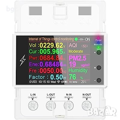 Двутарифен WiFi смарт електромер Прекъсвач, предпазител 100Amp  26.5kW, снимка 7 - Друга електроника - 41525952