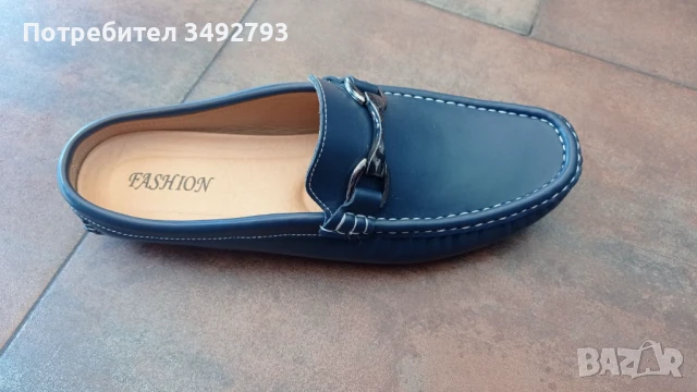 Мъжки кожени обувки, снимка 3 - Мокасини - 50665228