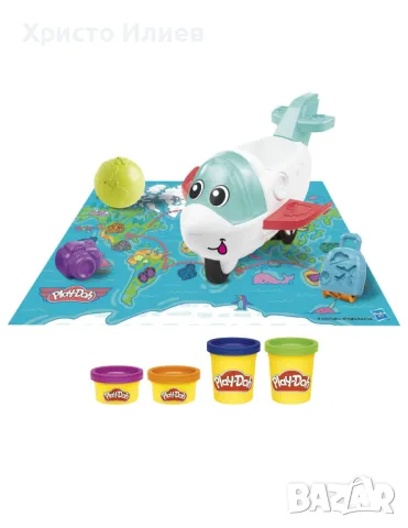 PLAY DOH Пластелин Самолет изследовател с карта на света