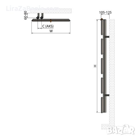 ЛУКСОЗНА ЛИРА ЗА БАНЯ СЕРИЯ BLAZE цвят Night Black - 1200x500, снимка 2 - ВИК - 40886060