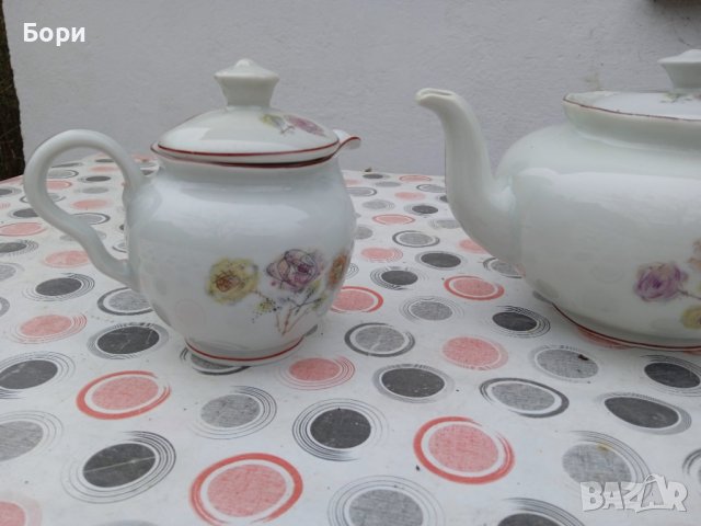 Стар български порцелан /чайник/каничка, снимка 2 - Аксесоари за кухня - 39395306