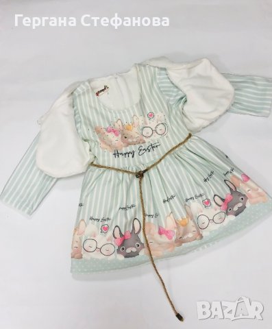 Рокля с пухено елече Размери -2г.3г.4г.5г. Цена -42, снимка 2 - Детски рокли и поли - 39262156