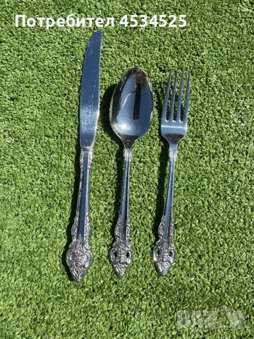 Oneida Community Stainless Steel – орнаментиран сервиз, 44 части с дървена кутия, снимка 3 - Прибори за хранене, готвене и сервиране - 56129401