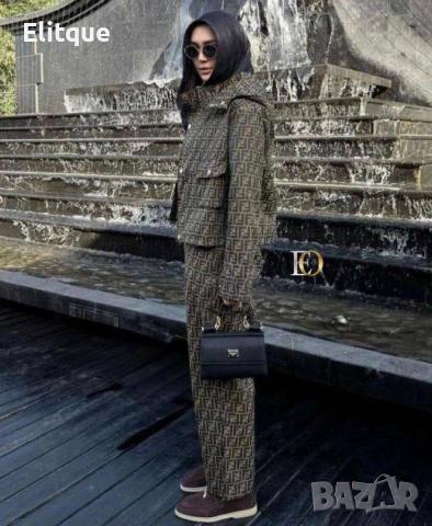 дамски комплект сако и панталон fendi 