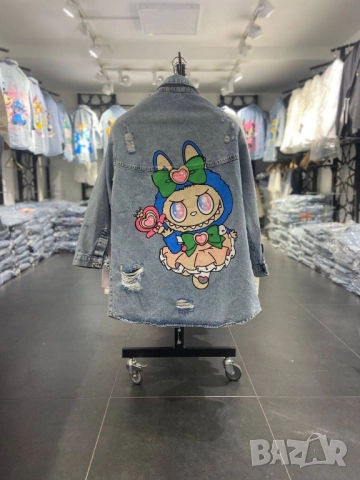 Дънково яке тип риза с анимационни герои на едро и дребно , снимка 2 - Якета - 51615427