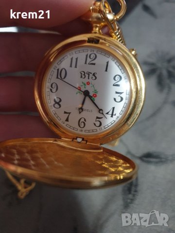BTS джобен винтидж часовник 