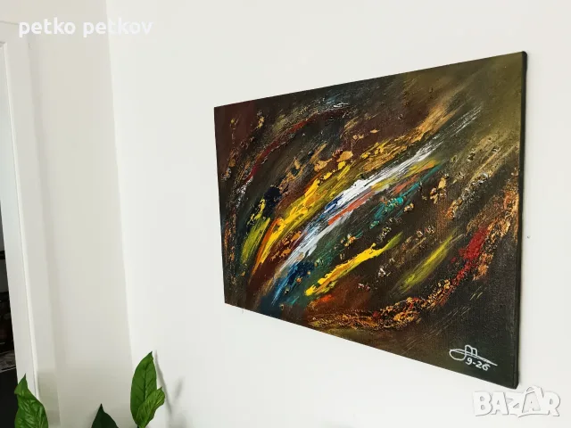 Абстрактна картина F69, снимка 2 - Картини - 56053747