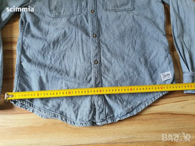Pepe Jeans London HRTG Premium Denim дънкова риза XXL светлосиня 100% памук, снимка 11 - Ризи - 55985288