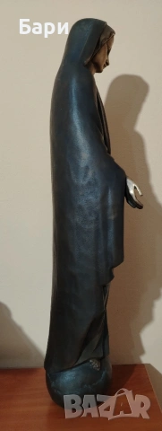 Стара бронзова статуя на Дева Мария/Света Богородица/Madonna, снимка 3 - Колекции - 53035417