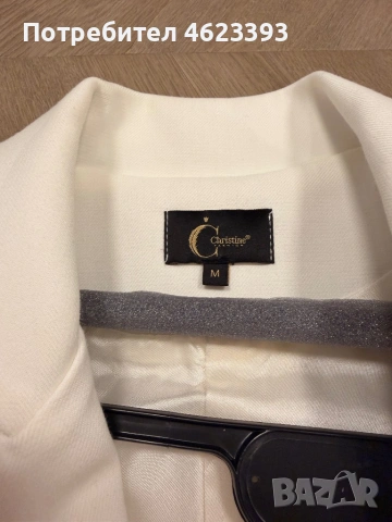 Бяло сако Christine Fashion, снимка 4 - Сака - 53698919