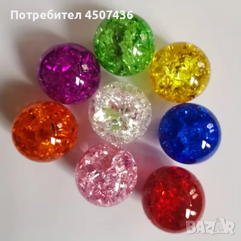 7 бр. Цветни кристални топки с леден крак, креативни занаяти, подходящи за спалня,кухня,всекидневна, снимка 5 - Декорация за дома - 52827486