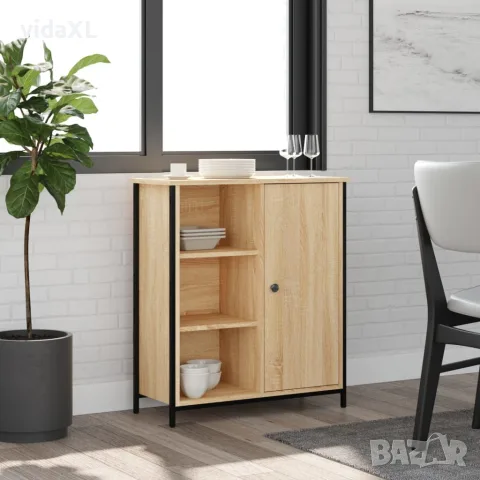 vidaXL Страничен шкаф, дъб сонома, 70x30x80 см, инженерно дърво, снимка 2 - Бюфети - 56148074