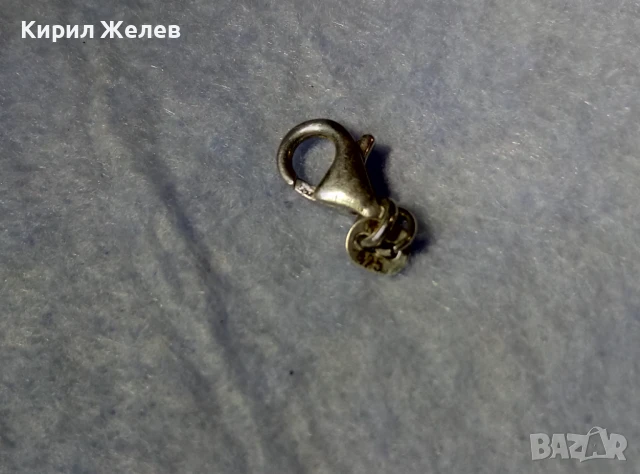 СТАРА СРЕБЪРНА КАРАБИНКА ЗАКОПЧАЛКА За КОЛИЕ ЛАНЕЦ ВЕРИЖКА ГРИВНА СРЕБРО 925 ПРОБА 50456, снимка 4 - Други - 50510822