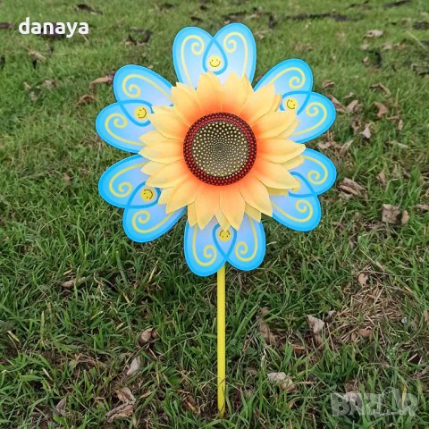3600 Вятърна въртележка за градина балкон Цвете със слънчоглед