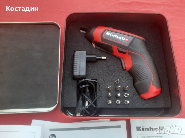 Акумулаторна отвертка, 3.6V,  Einhell TE-SD 3.61 Li-Ion батерия 1.5Ah, снимка 2 - Винтоверти - 52866161