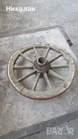 Запазени колела от стара каруца , снимка 2 - Декорация за дома - 53742817