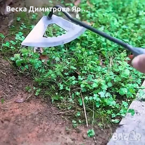 Мотика за плевели от закалена стомана, 30 см, куха дръжка, снимка 6 - Други стоки за дома - 53697048