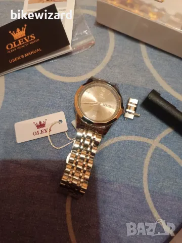 OLEVS Мъжки кварцов часовник с дата и ден от седмицата, снимка 9 - Мъжки - 48668699
