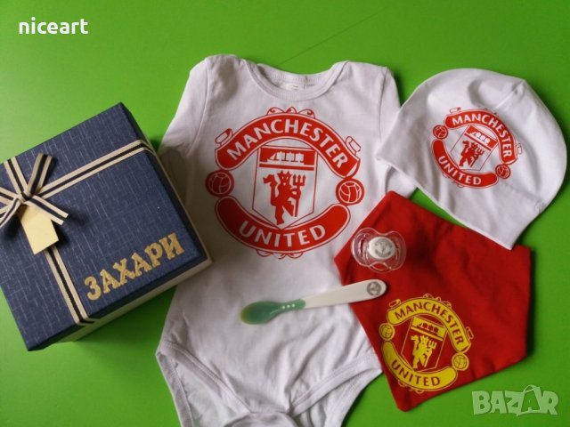 Тениска и боди Манчестър Юнайтед за баща и бебе, снимка 5 - Тениски - 33479518
