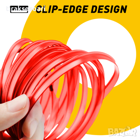 LED Червена Диодна интериорна лента за табло 5 мт амбиентно осветление, снимка 7 - Аксесоари и консумативи - 44790097