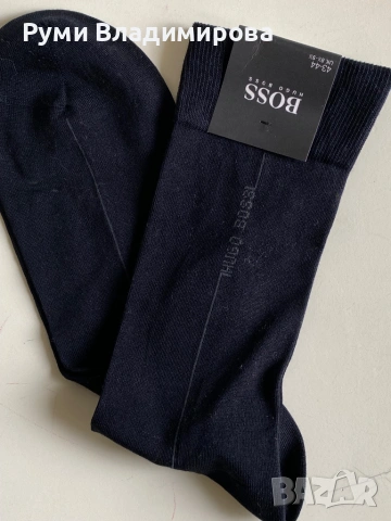 Мъжки, сив шал и тъмносини чорапи Hugo Boss , снимка 10 - Шалове - 52788766