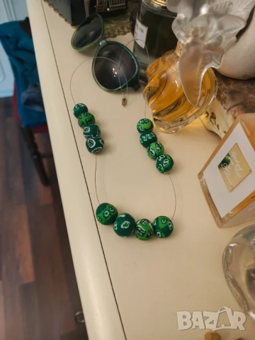 Стара ръчно изработена огърлица от 60 те години плюс подарък очила , снимка 3 - Колиета, медальони, синджири - 50644550